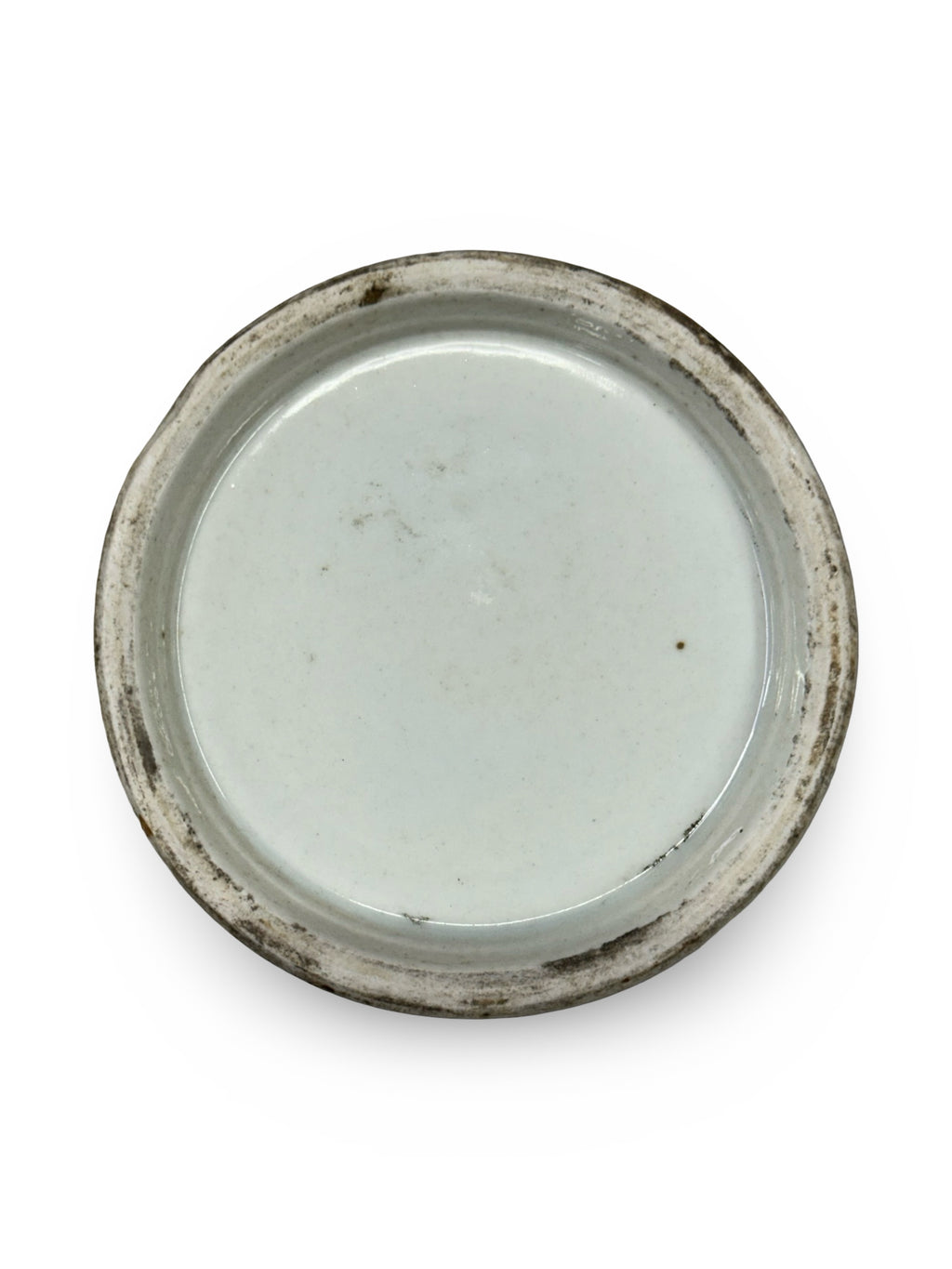 20th-Century Antique Chinese Blue & White Porcelain Cylindrical Hat Stand Vase - Floral Prunus Motif