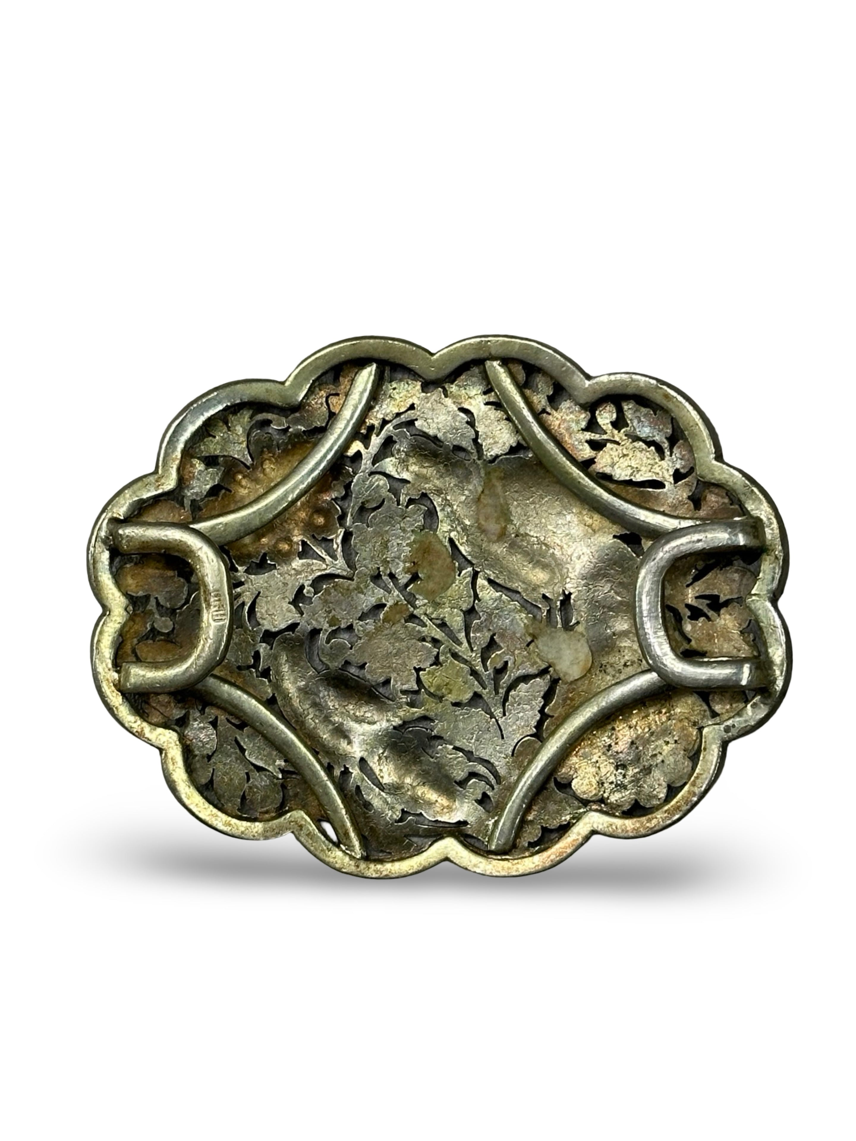 Antique Peranakan Straits Chinese Silver Pending (Belt Buckle) – Phoenix & Peony Repoussé