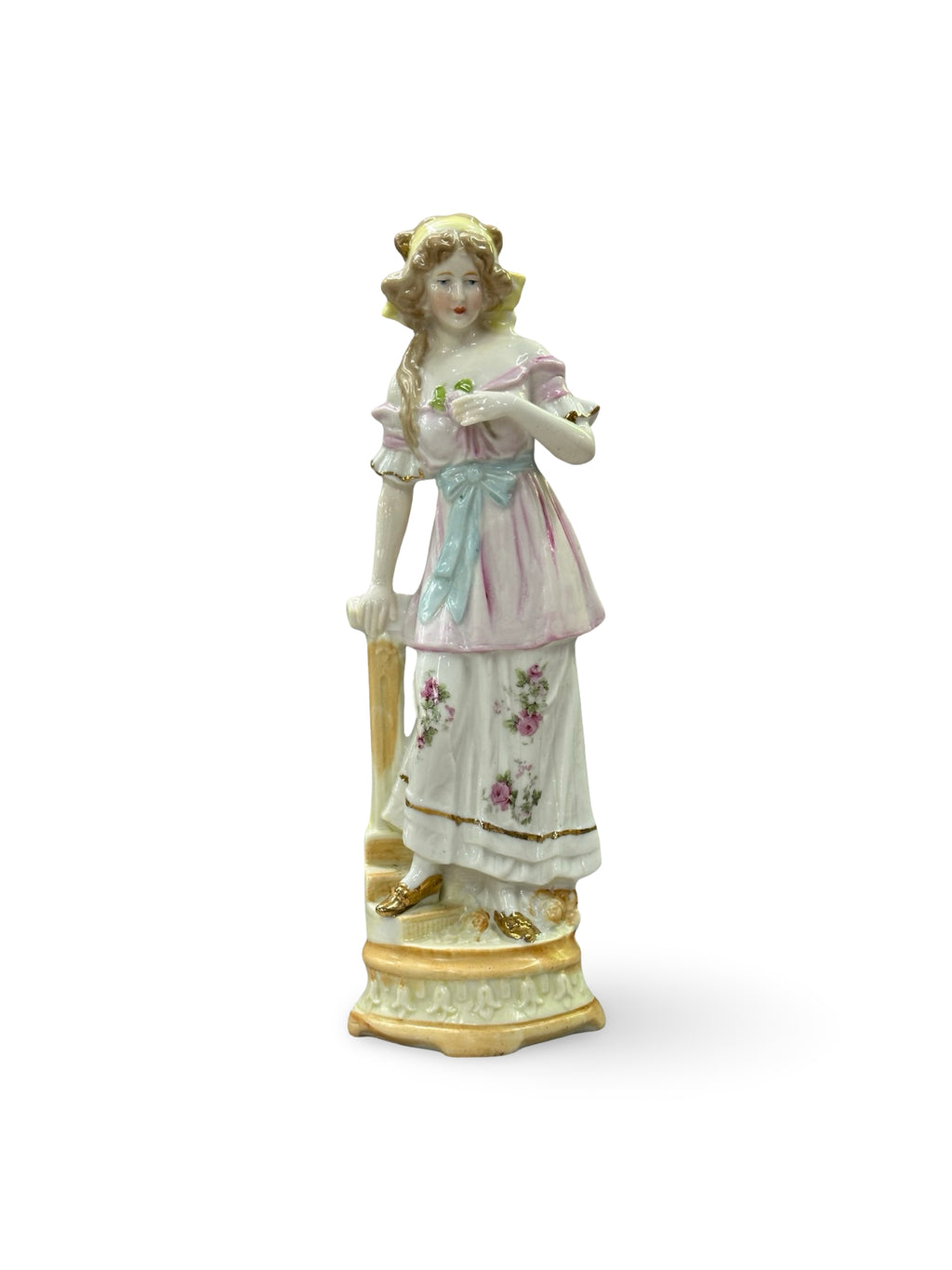 Antique German Bisque Porcelain Figurines - Victorian Courting Couple, Mold #2758 - Set of 2