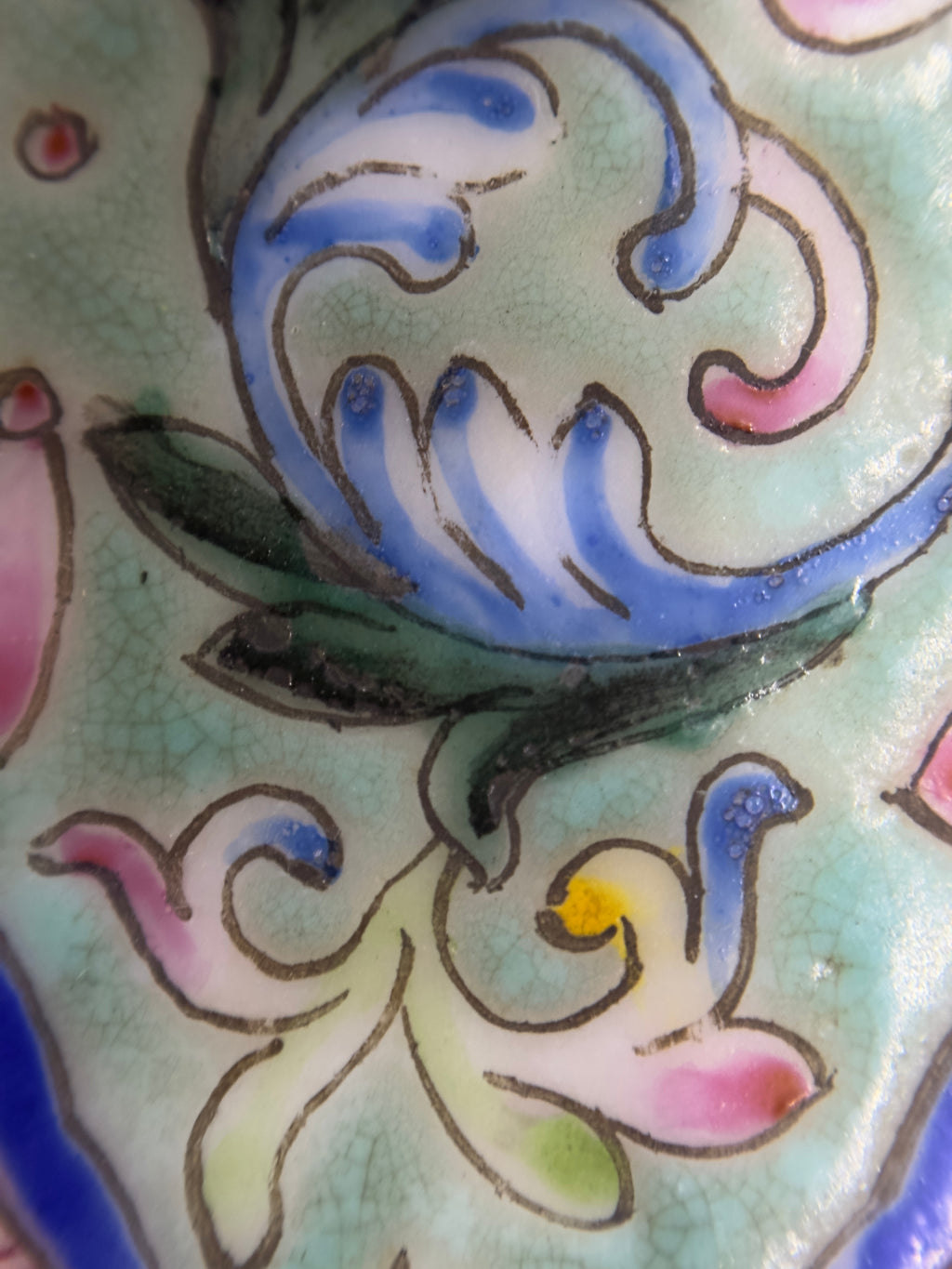 20th-Century Square Elephant handle vase