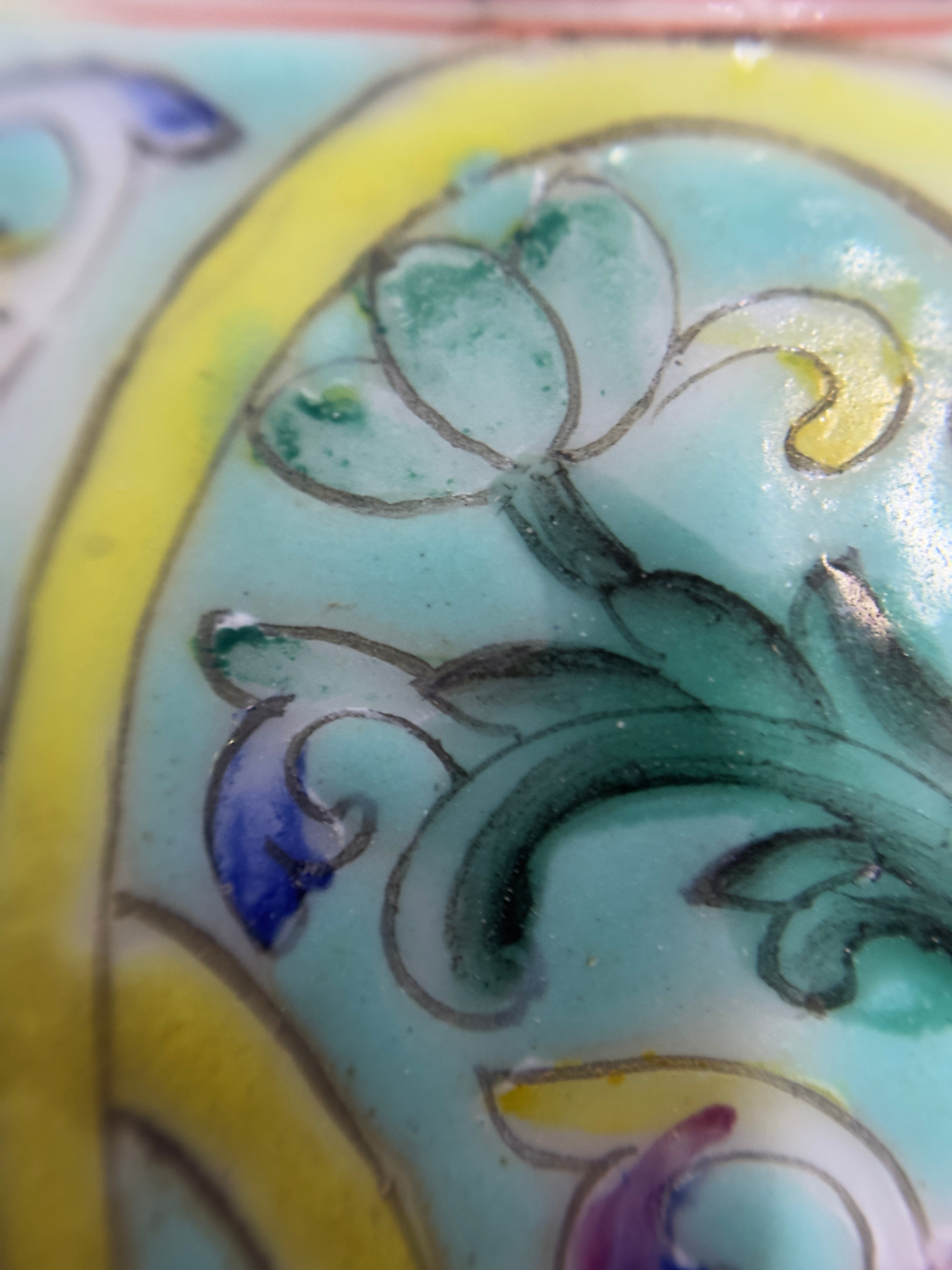 20th-century Hand painted vase