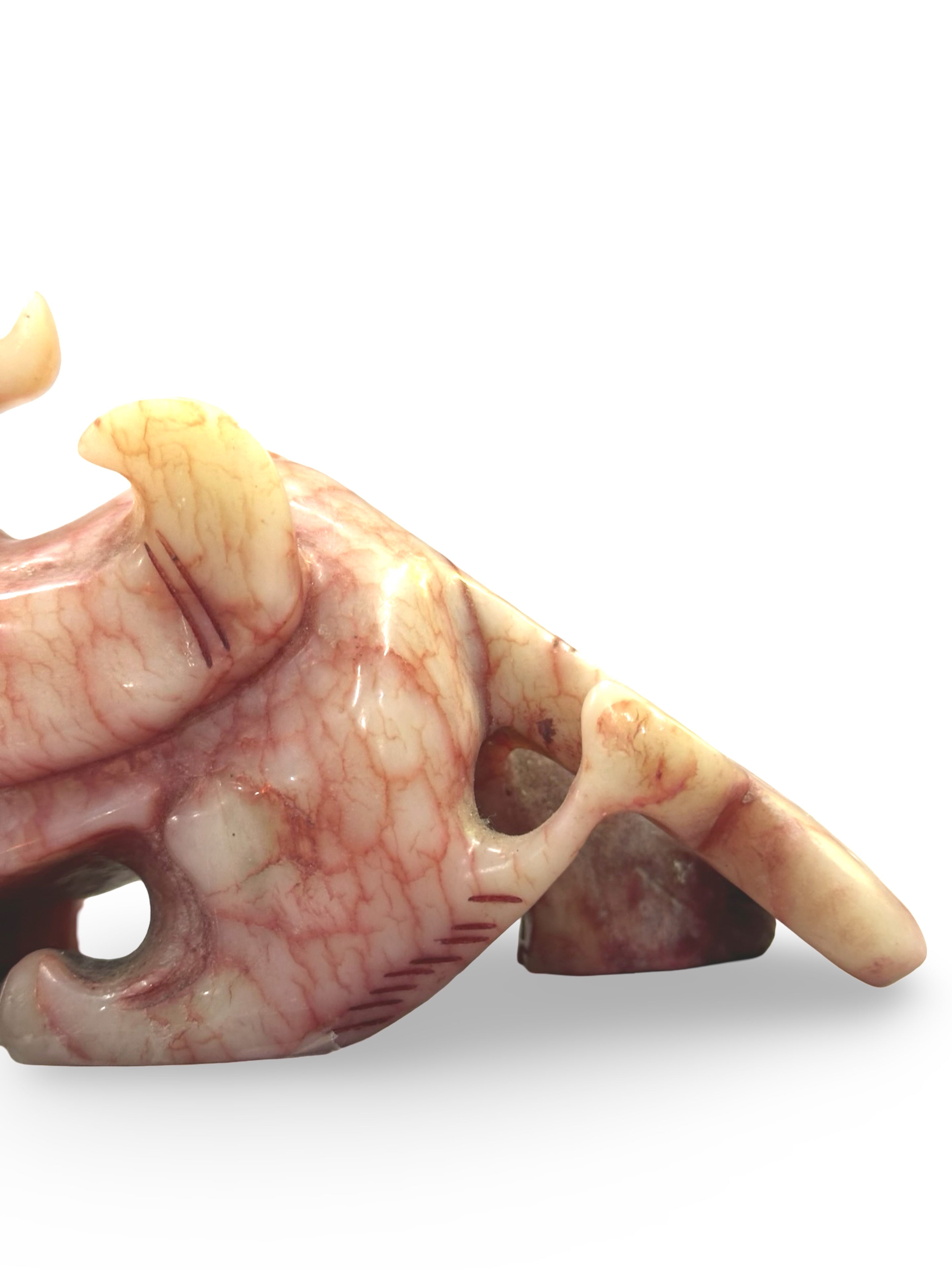 Pair of Carved Stone Chinese Guardian Pixiu - Protective Home Office Decor - Traditional Asian Stone Art