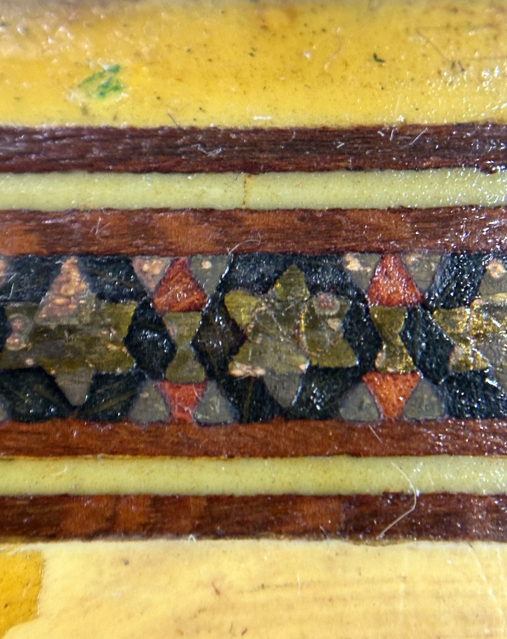 19th-century Persian miniature painting with khatamkari frame