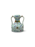 20th-Century Antique Style Chinese Doucai Porcelain Twin-Handled Vase - Floral Scroll & Lotus Motif