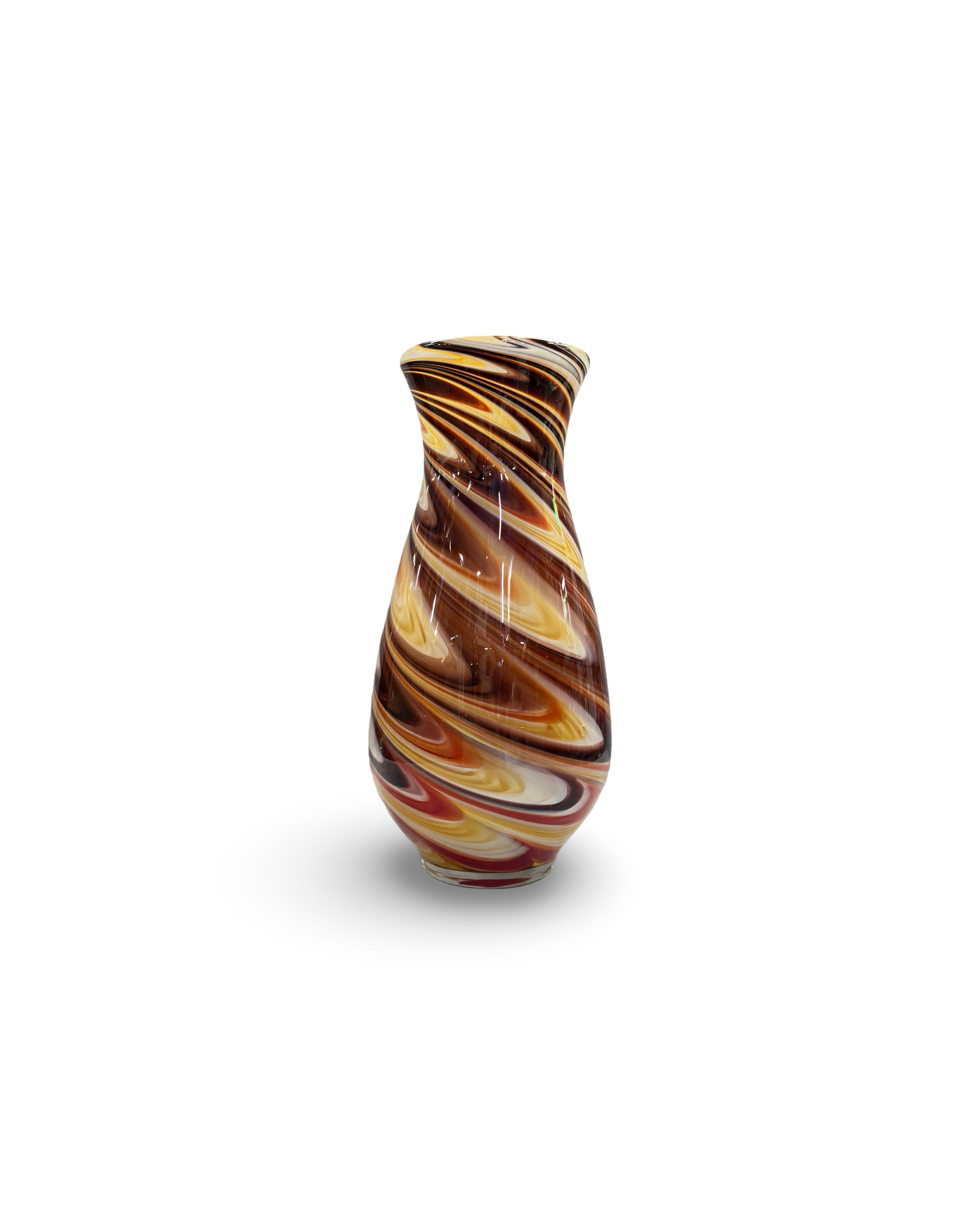 Mid-century 1960’s art deco style slag glass vase