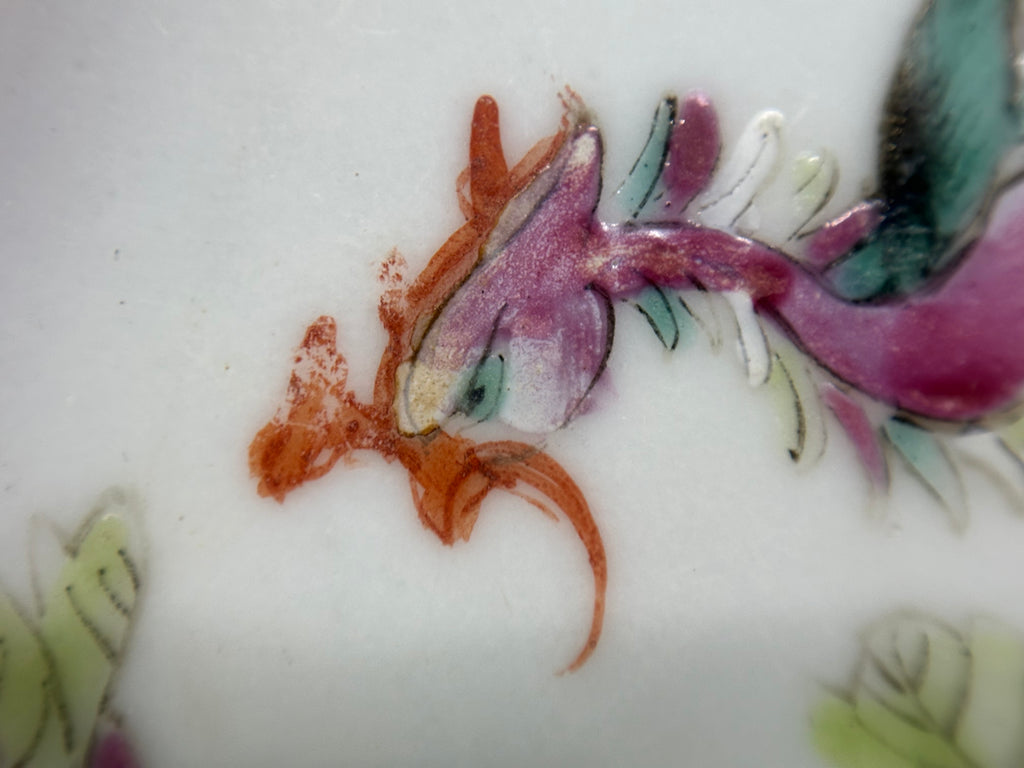 Antique Peranakan nyonya Famille Rose Small Dish – Phoenix & Peony Motif