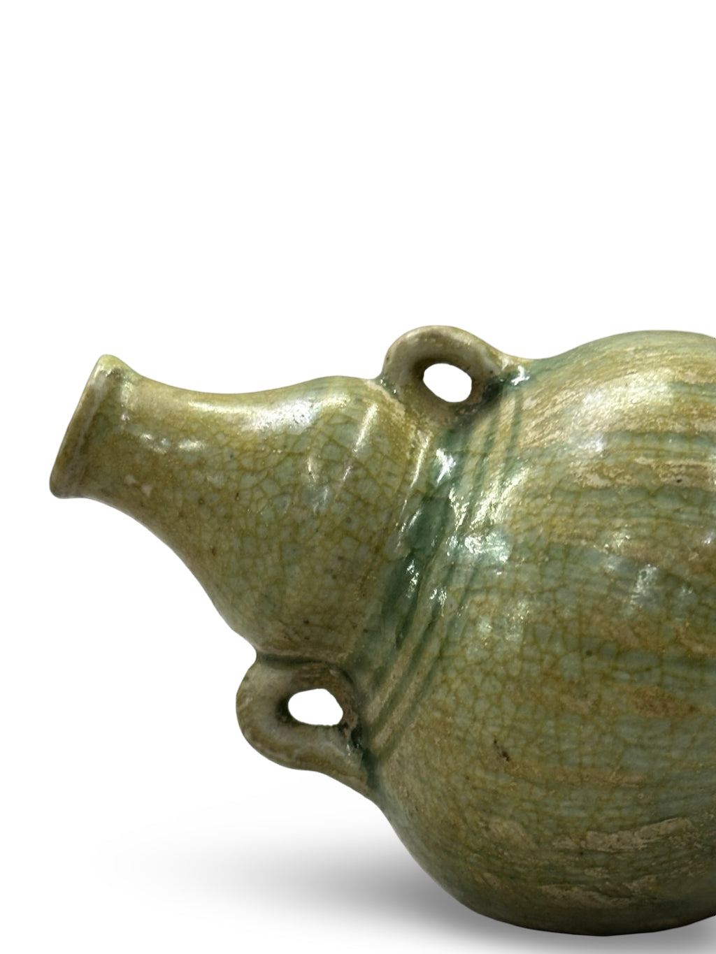 10th-13th Century Chinese Song Dynasty Green Glazed Mini Jar