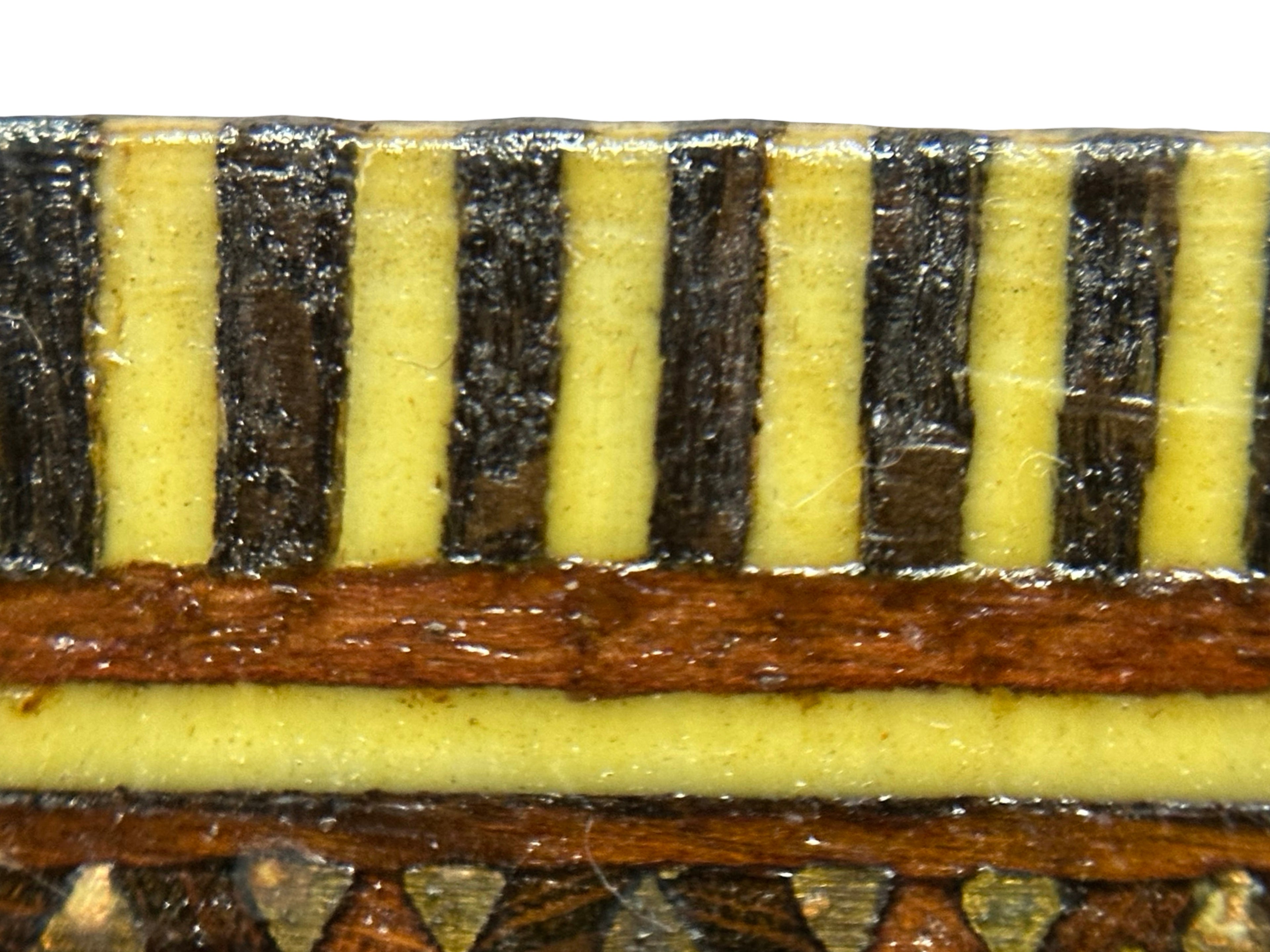 19th-century Persian miniature painting with khatamkari frame