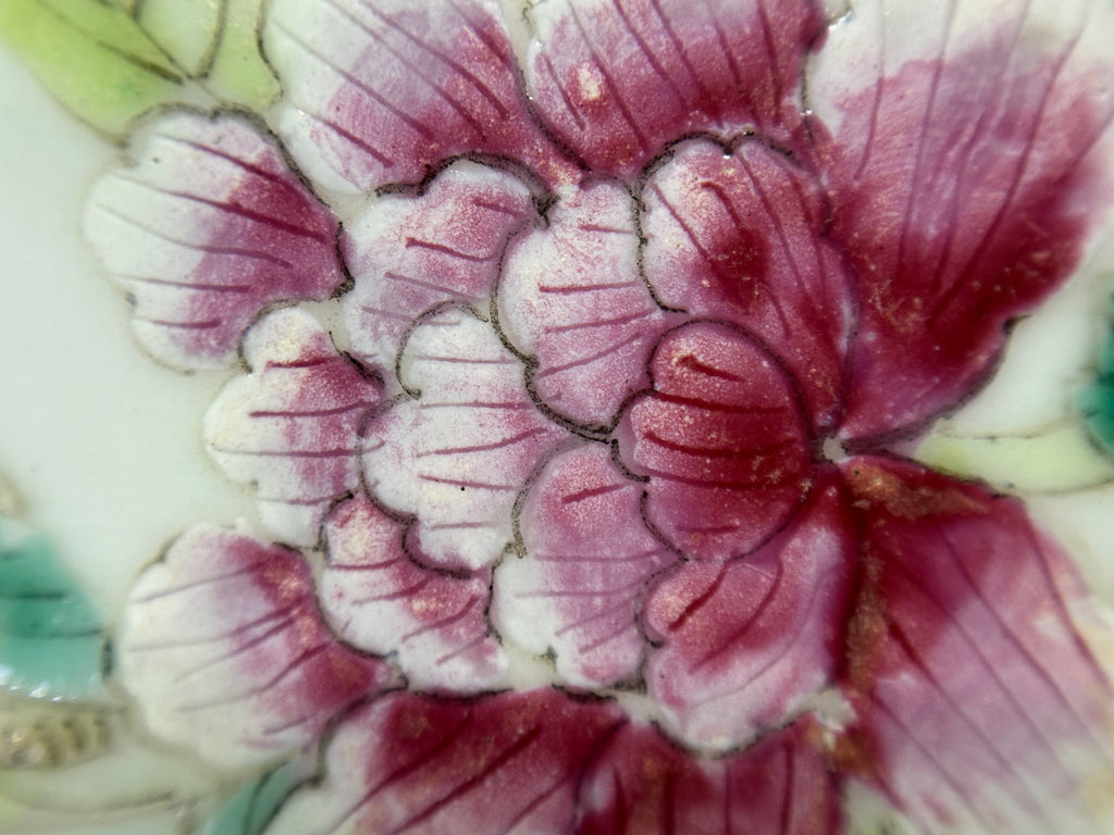 Antique Peranakan nyonya Famille Rose Small Dish – Phoenix & Peony Motif