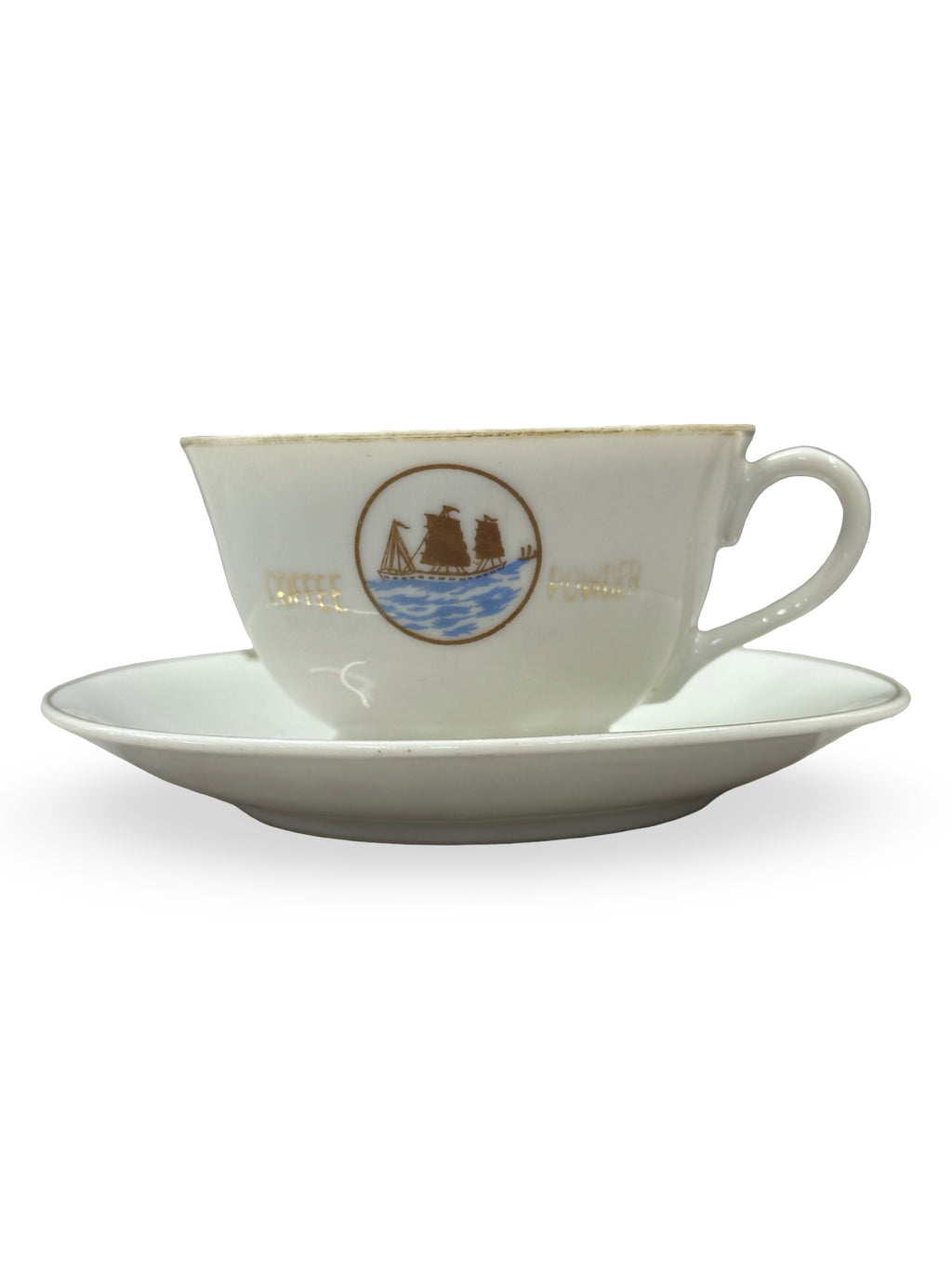 Vintage Heap Hoe & Co. Coffee Factory Singapore Cup & Saucer Set - Rare Kopitiam Memorabilia