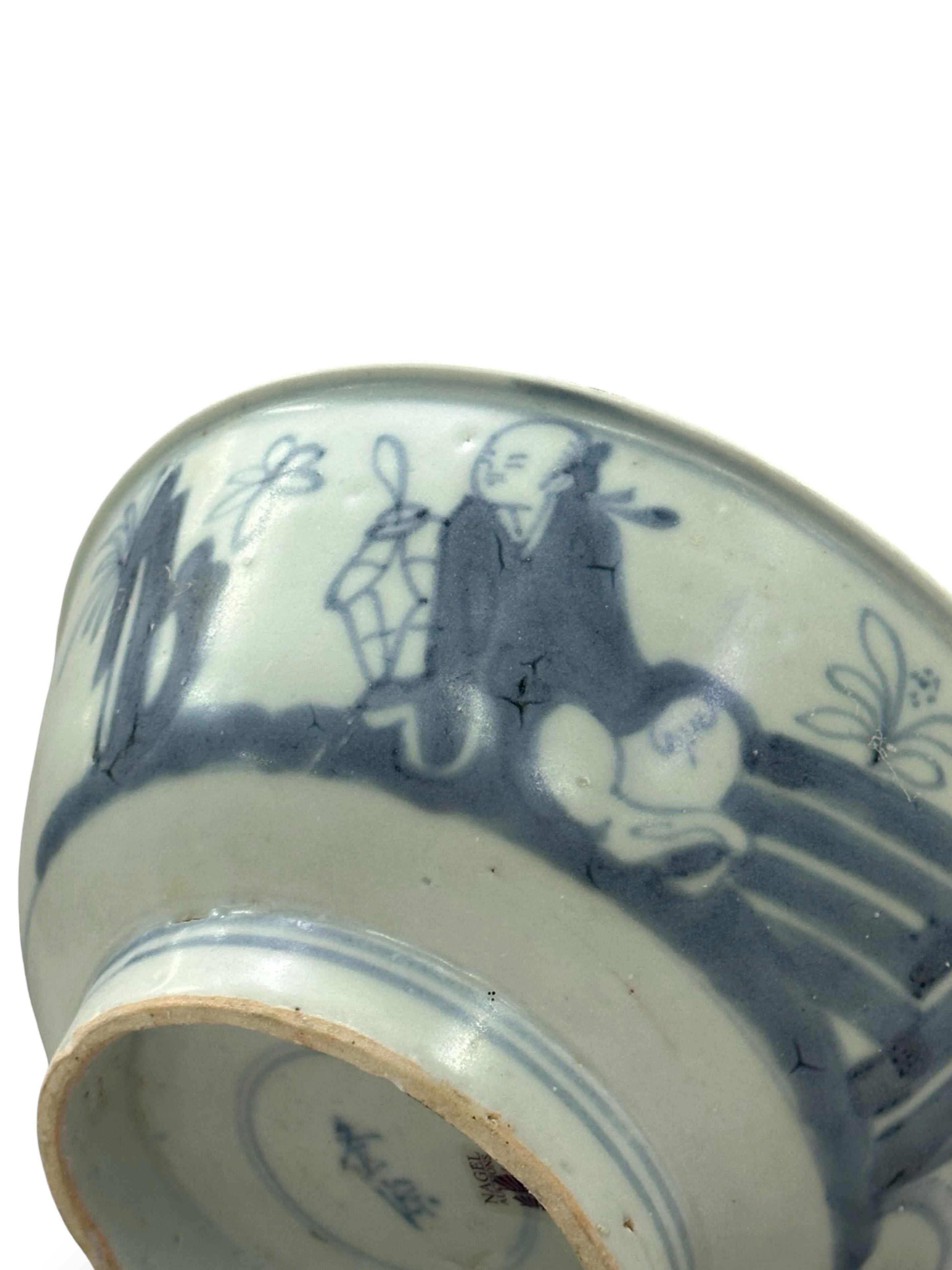 Authentic Tek Sing Shipwreck Porcelain Bowl - Qing Dynasty c.1822 - Nagel Auction Provenance