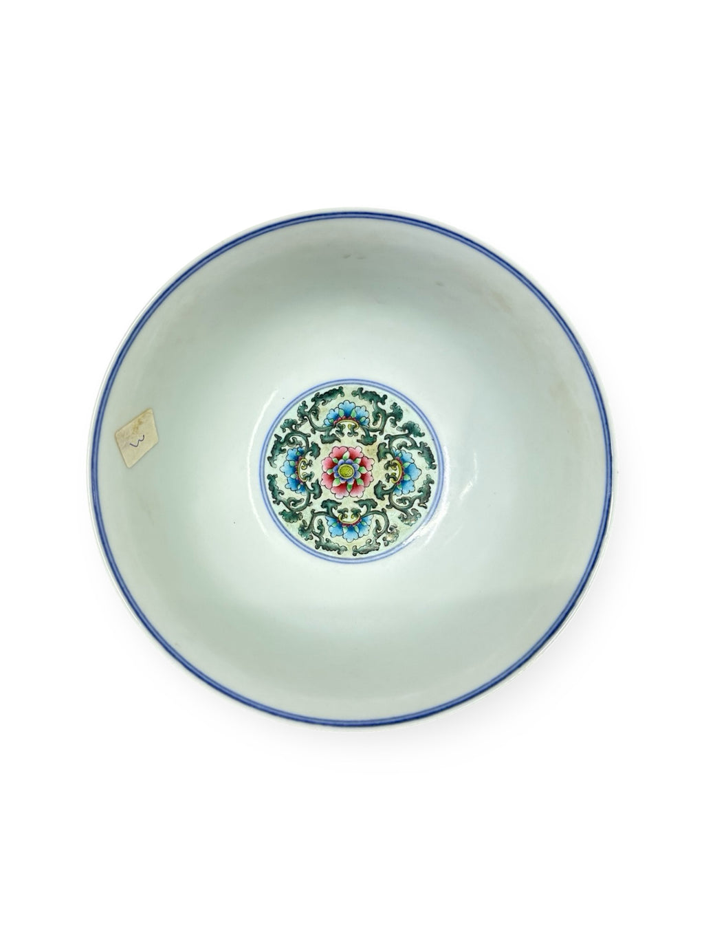 20th-Century Chinese Porcelain Figure & Zodiac Medallion Bowl – Green Honeycomb Enamel