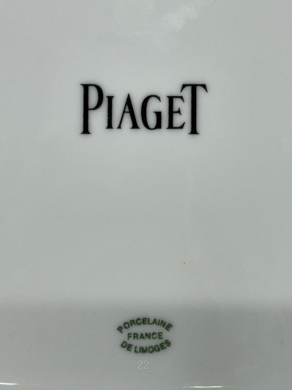 Piaget Limoges France Porcelain Cigar Ashtray & Valet Tray with Box - Watch Movement Design
