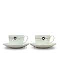 Vintage Givenchy Fine Bone China Teacup & Saucer Set - Pair of 2