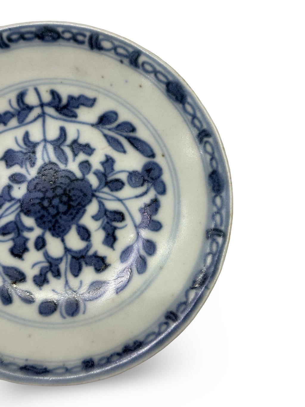 Authentic 1822 Tek Sing Shipwreck Blue & White Porcelain Bowl – "Flowering Peony" Design (Nagel Lot 6091)