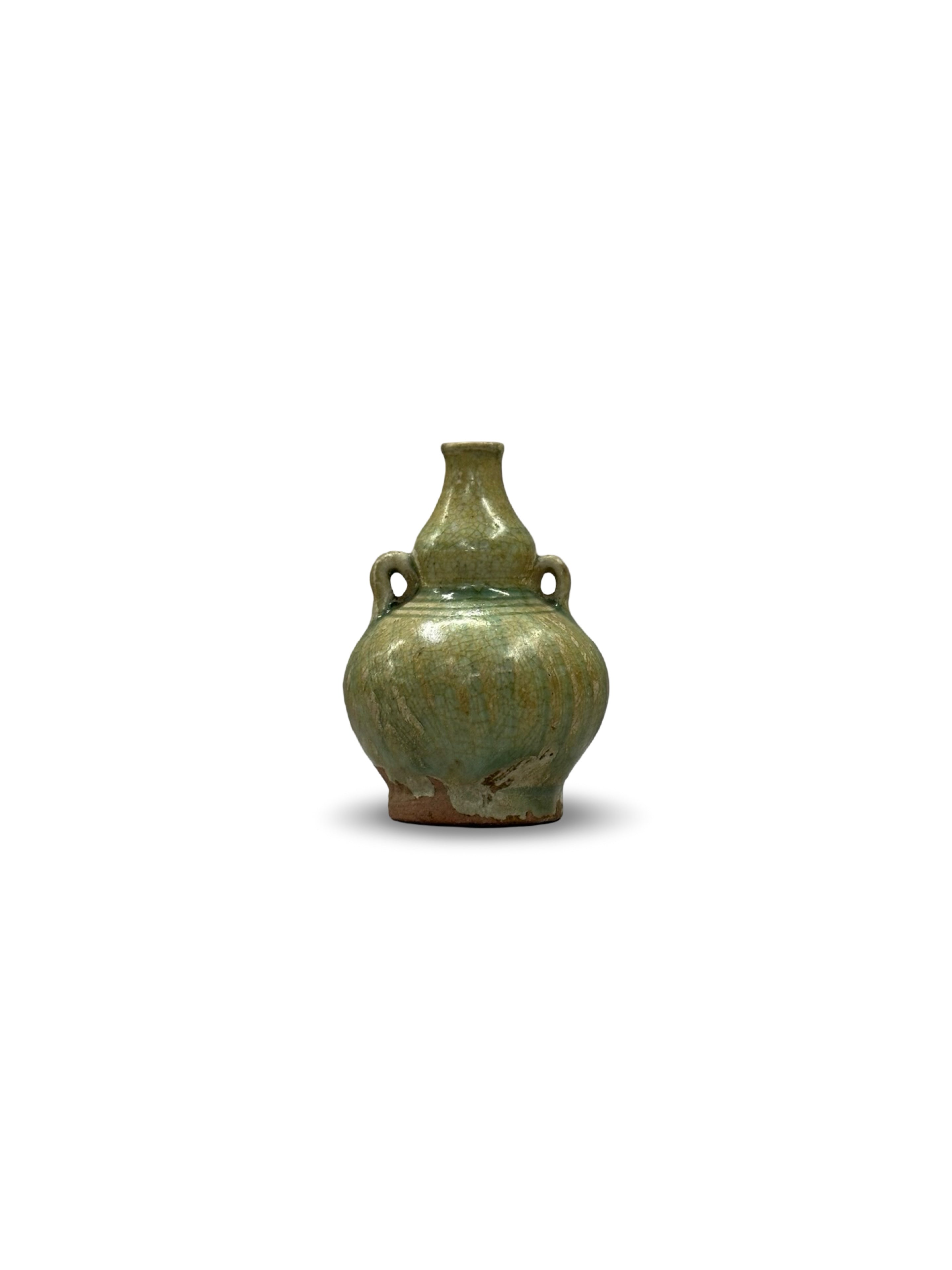 10th-13th Century Chinese Song Dynasty Green Glazed Mini Jar