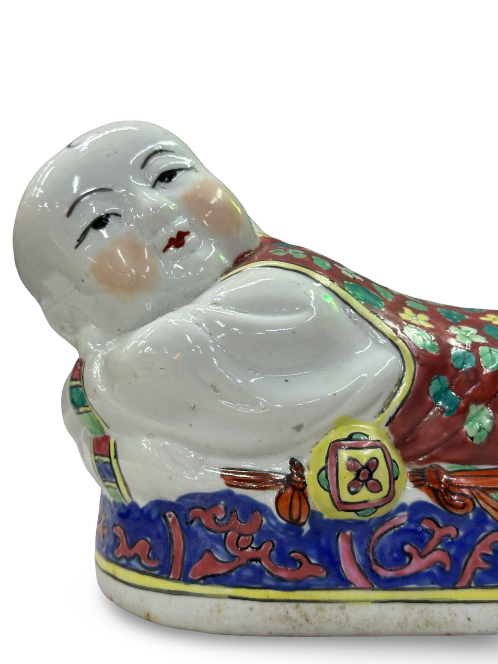 20th century Reclining Boy porcelain pillow