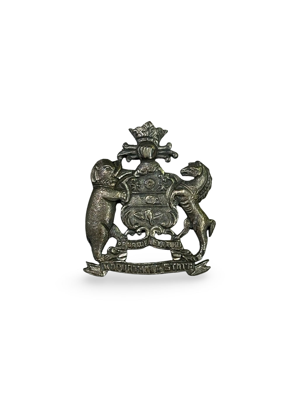 Rare Vintage Kapurthala State Military/Police Armorial Badge - "Pro Rege et Patria"