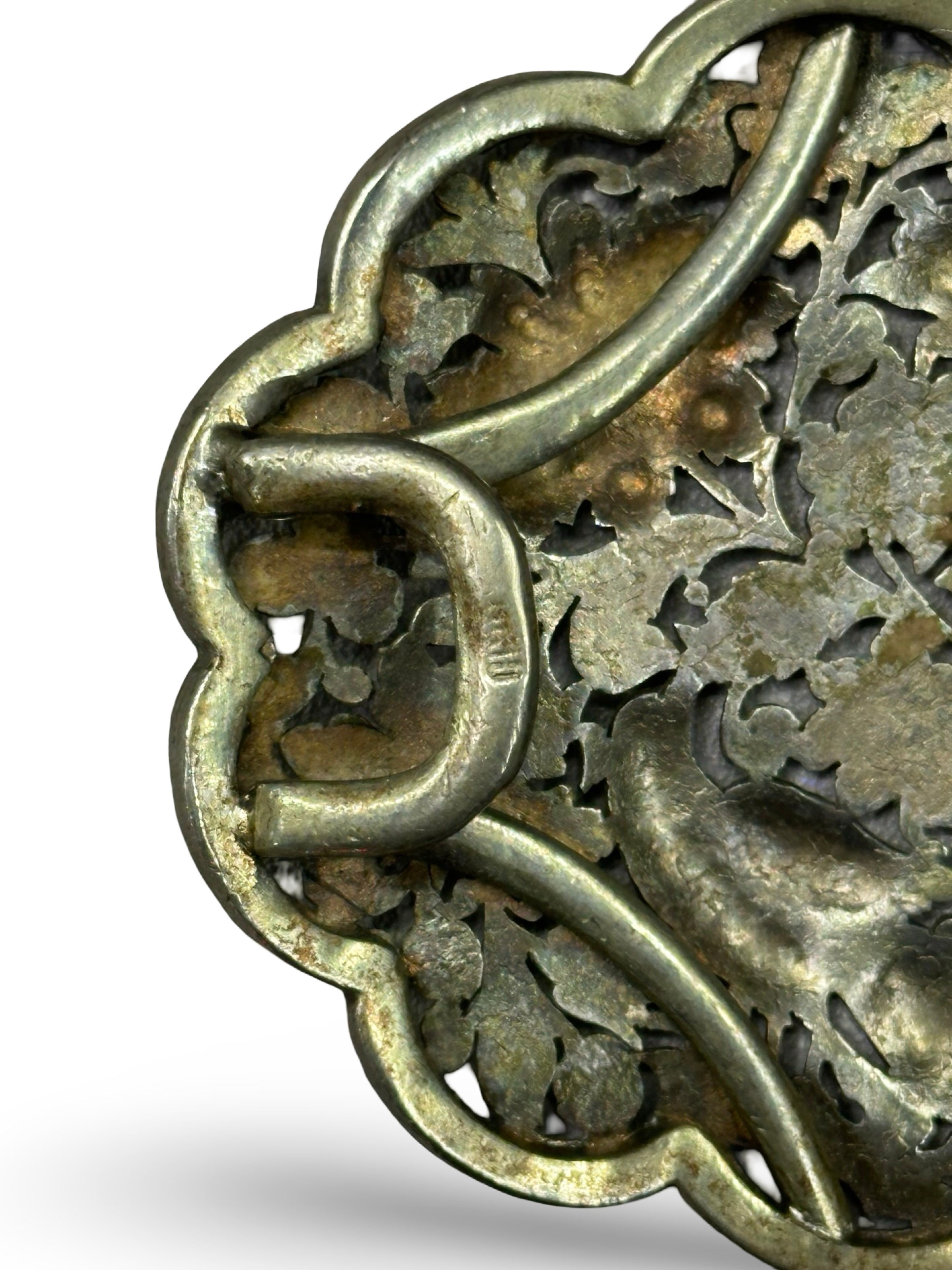 Antique Peranakan Straits Chinese Silver Pending (Belt Buckle) – Phoenix & Peony Repoussé