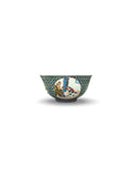 20th-Century Chinese Porcelain Figure & Zodiac Medallion Bowl – Green Honeycomb Enamel