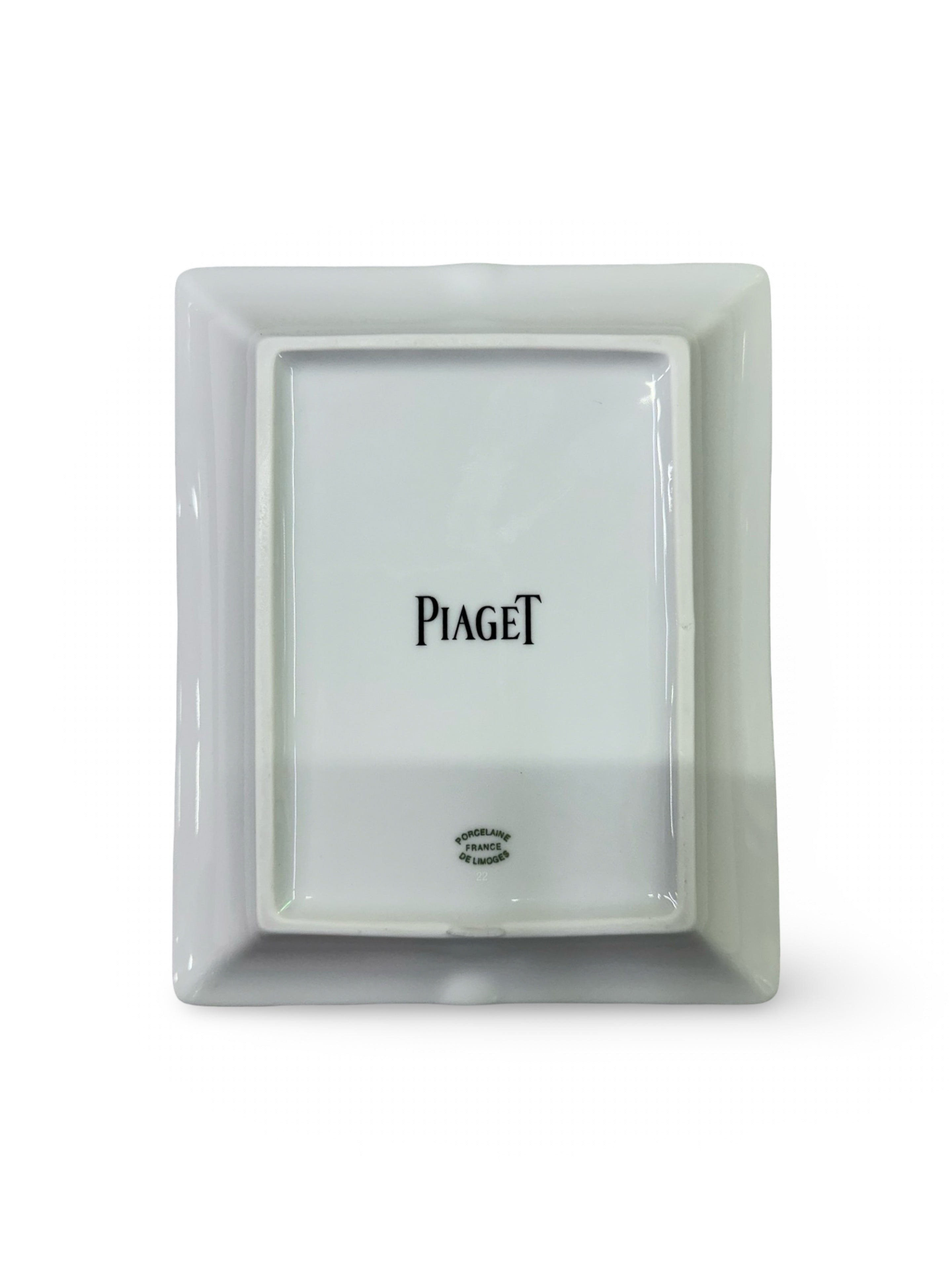 Piaget Limoges France Porcelain Cigar Ashtray & Valet Tray with Box - Watch Movement Design