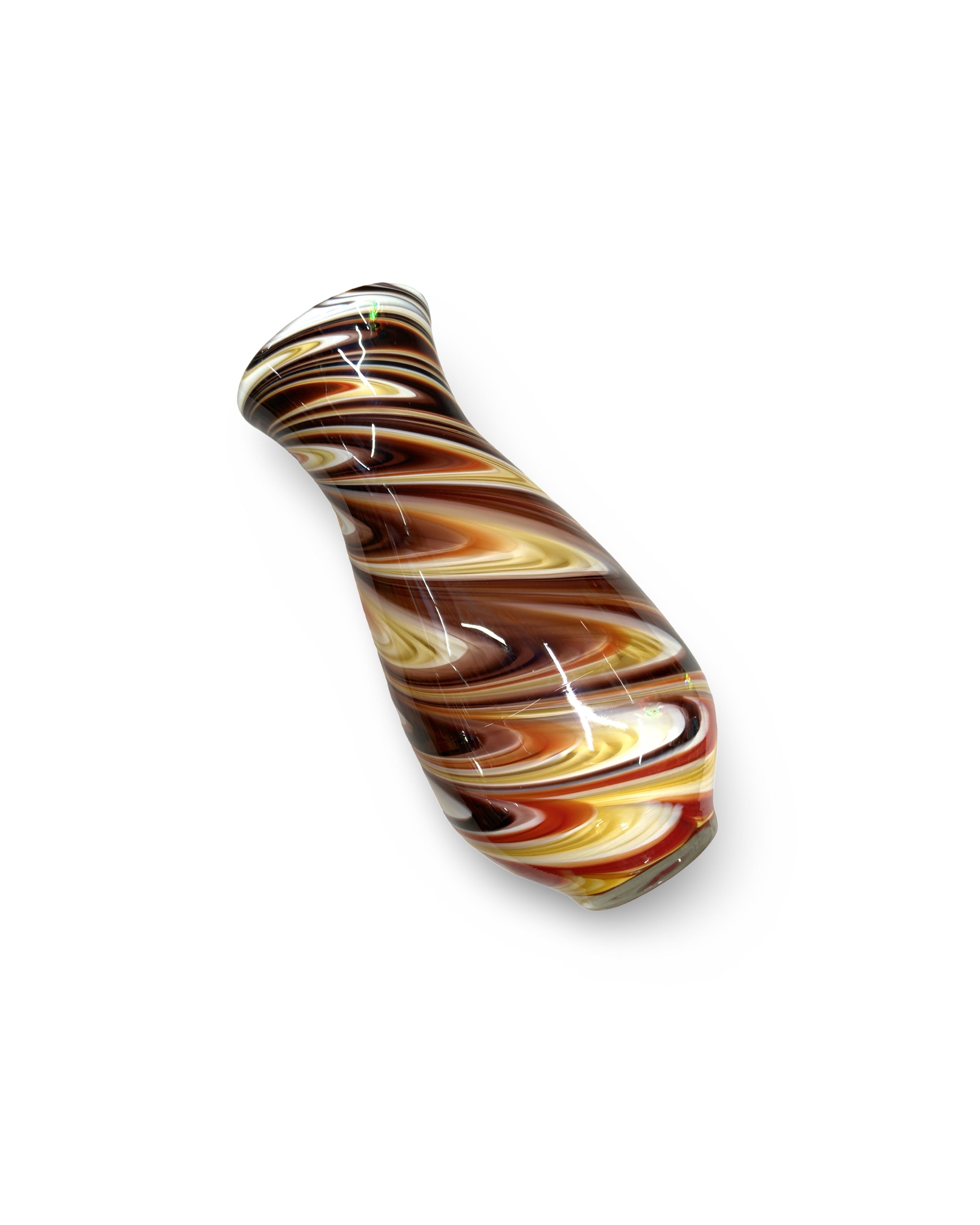 Mid-century 1960’s art deco style slag glass vase