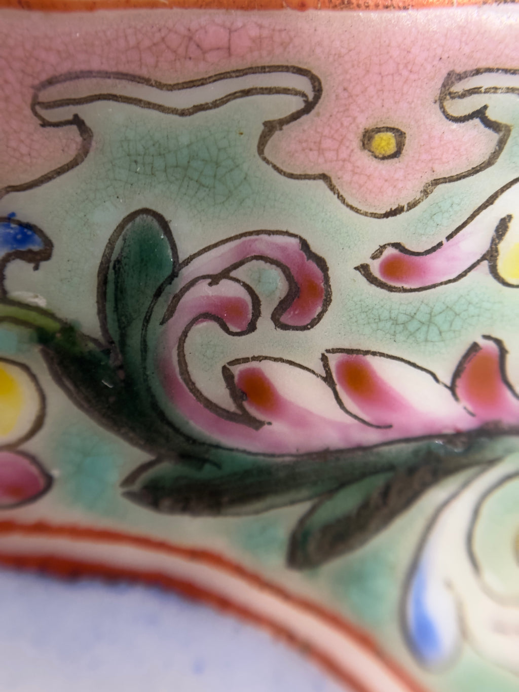 20th-Century Square Elephant handle vase