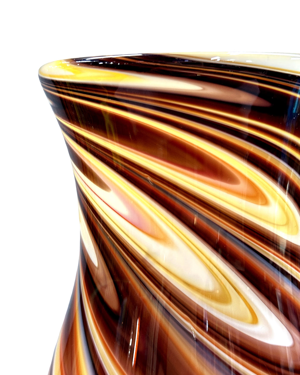 Mid-century 1960’s art deco style slag glass vase