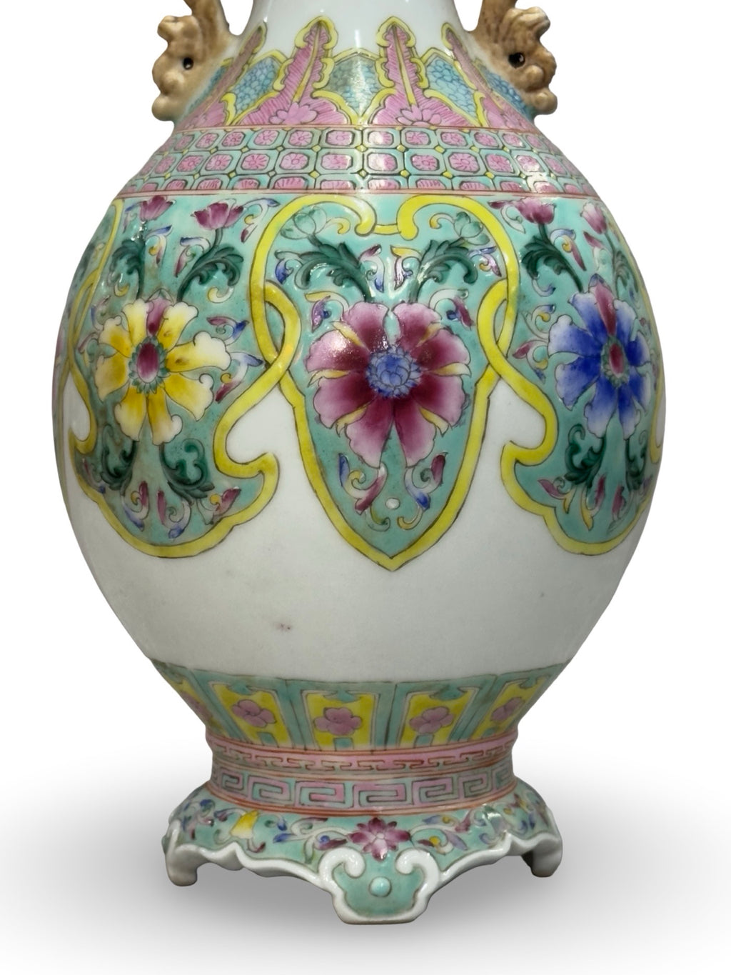20th-century Hand painted vase