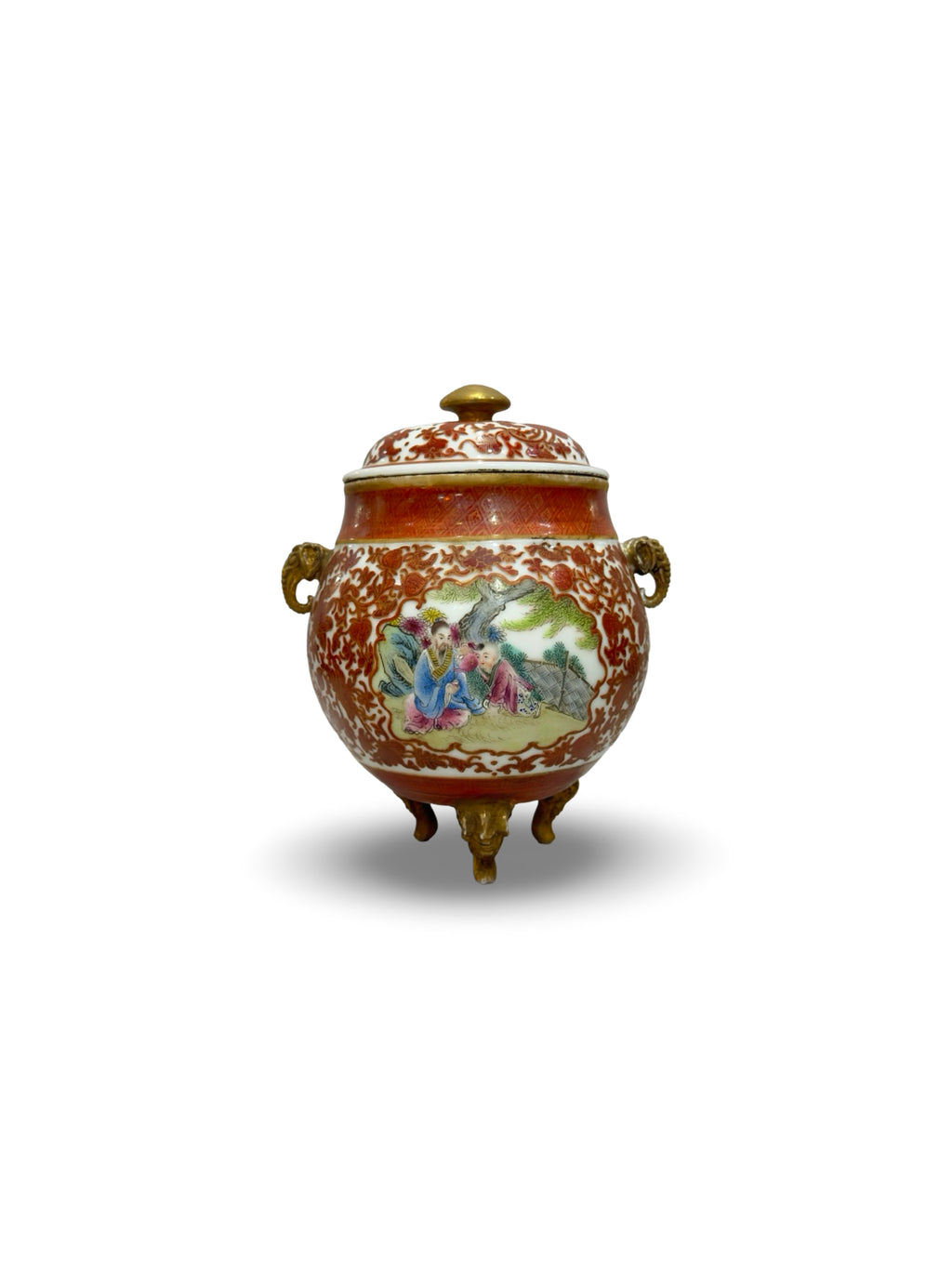 20th-century Chinese tripod censer ceramic