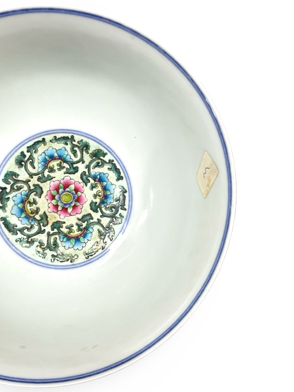 20th-Century Chinese Porcelain Figure & Zodiac Medallion Bowl – Green Honeycomb Enamel