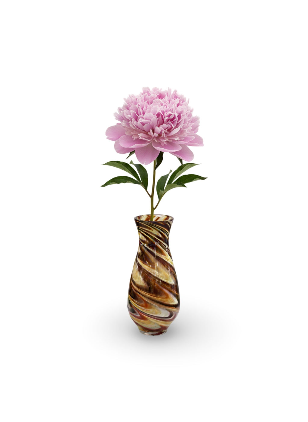 Mid-century 1960’s art deco style slag glass vase