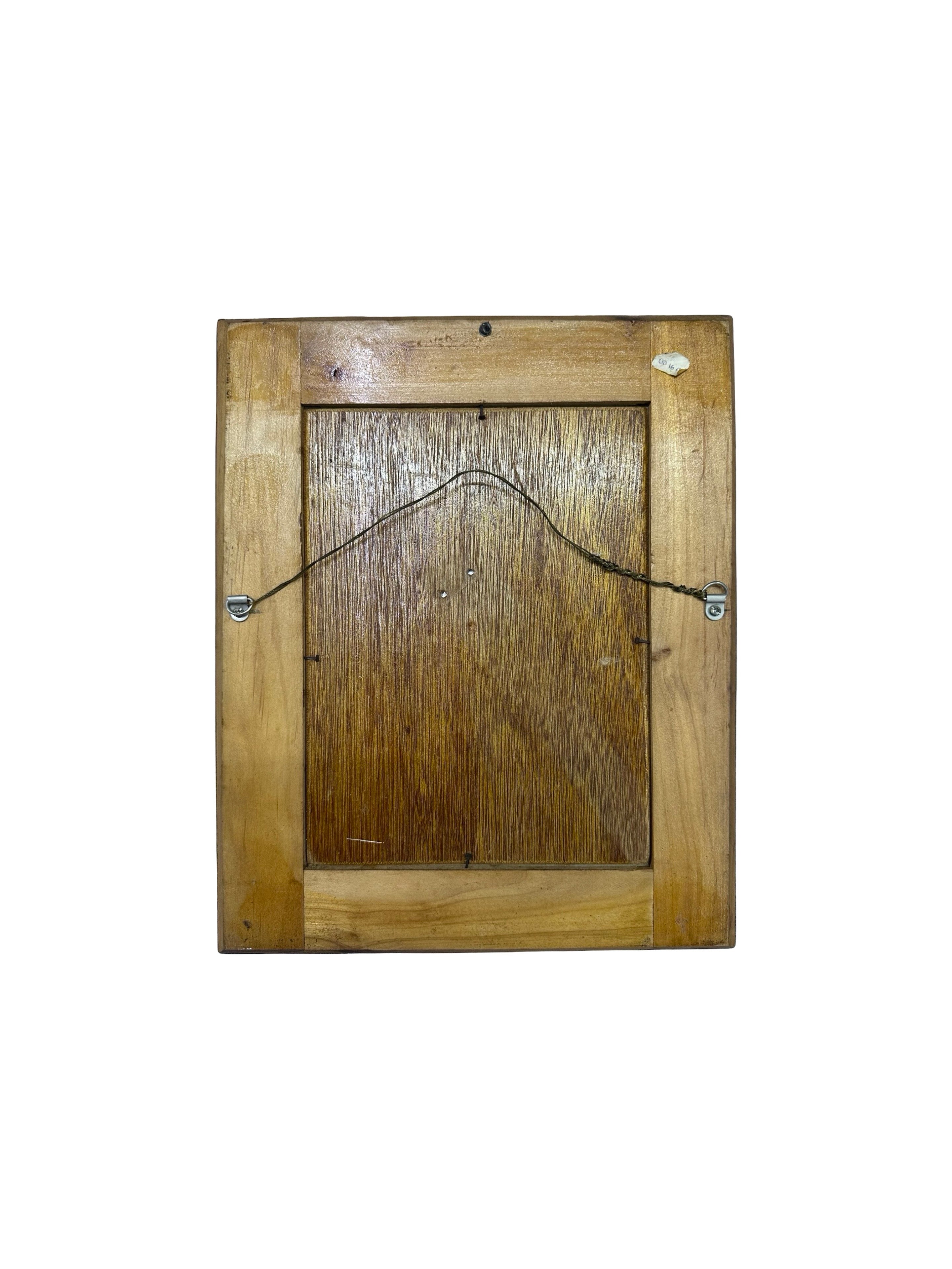 19th-century Persian miniature painting with khatamkari frame