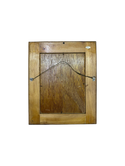 19th-century Persian miniature painting with khatamkari frame