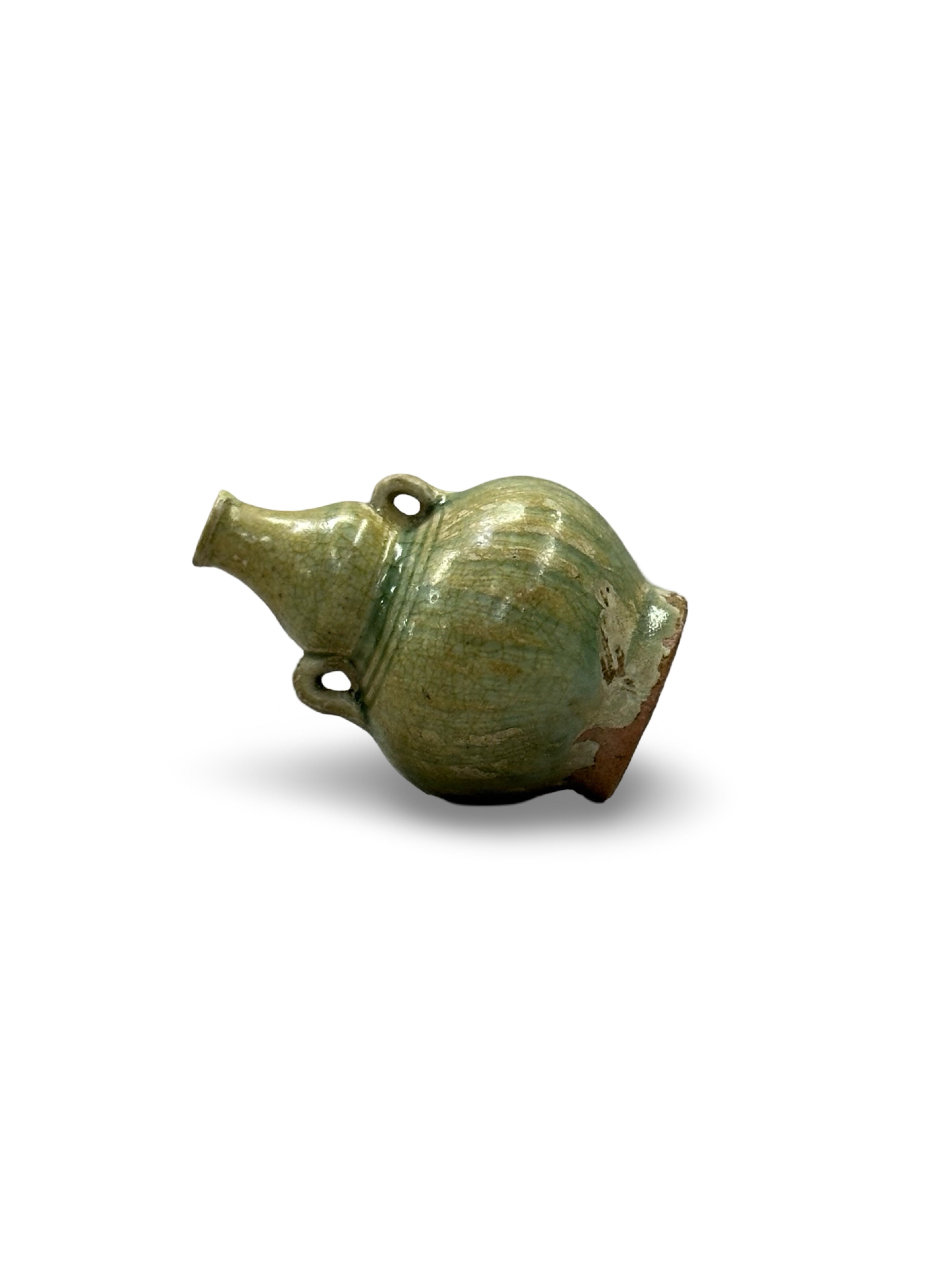 10th-13th Century Chinese Song Dynasty Green Glazed Mini Jar
