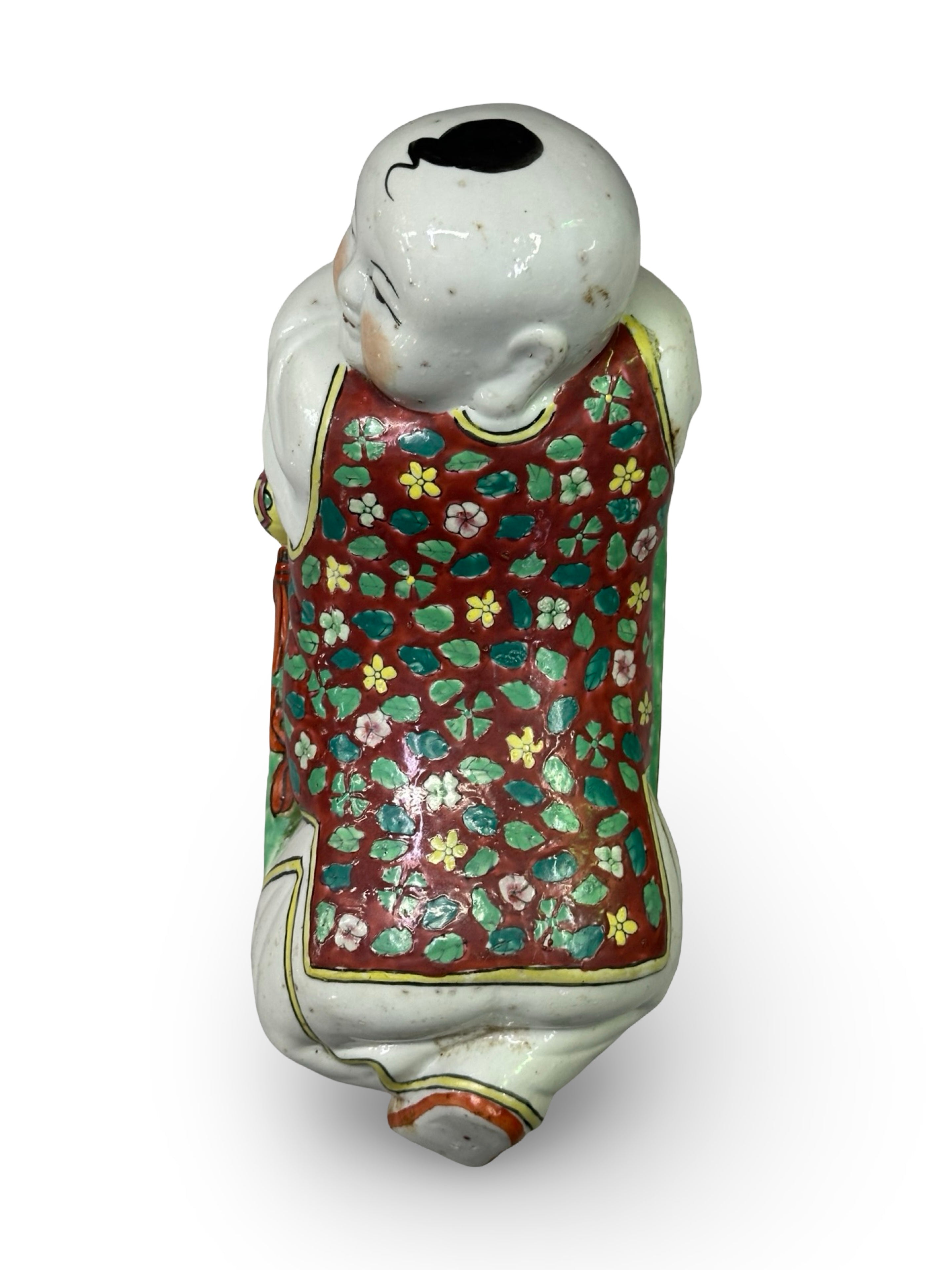 20th century Reclining Boy porcelain pillow
