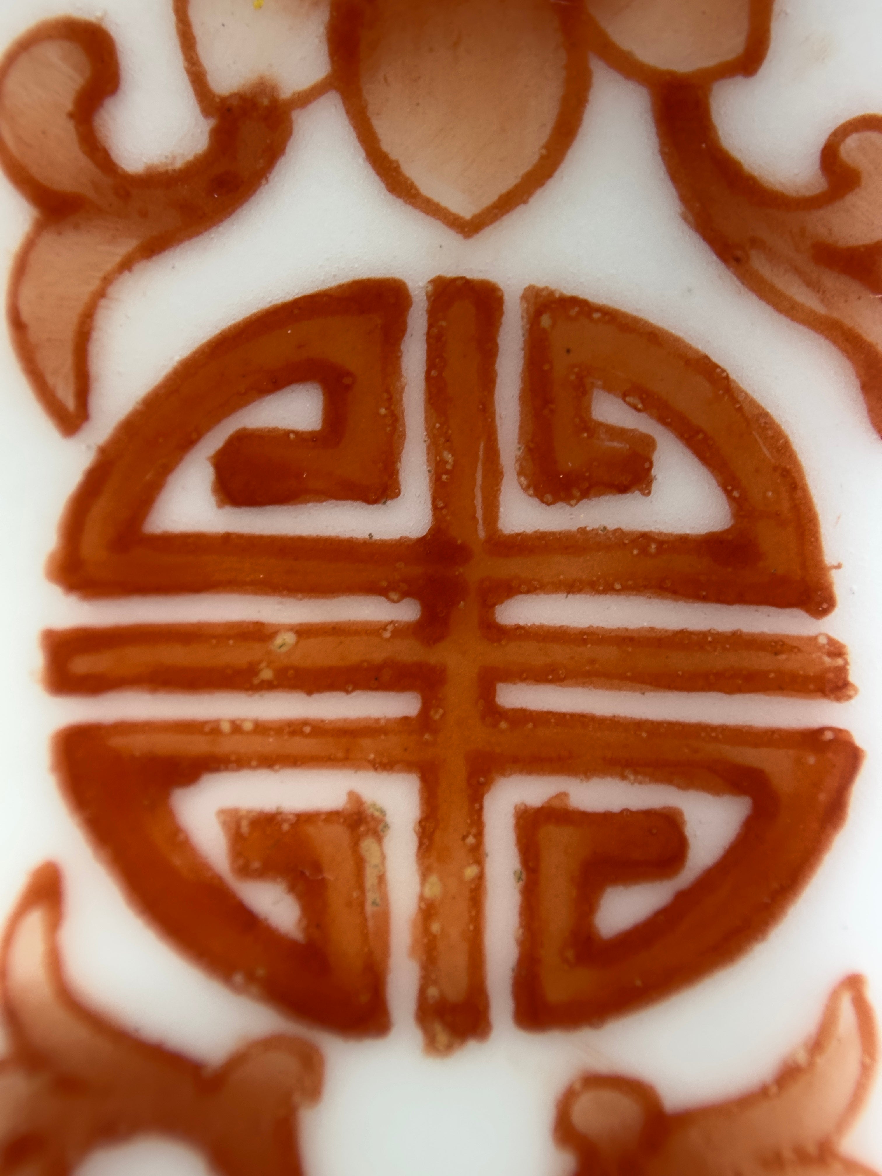 20th-century 8 monk Octagonal hand painted porcelain vase